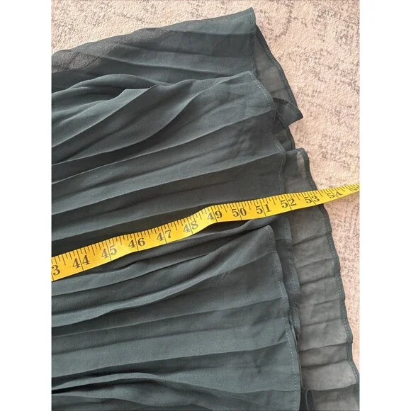 Lulus Always Remarkable Emerald Pleated Off-the-Shoulder Maxi Dress Size Small - Picture 7 of 9